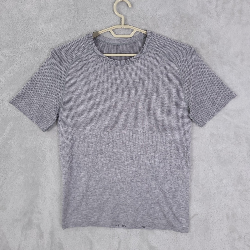 Lululemon Shirt Mens Medium Gray Movement Is Medicine Short Sleeve Athletic